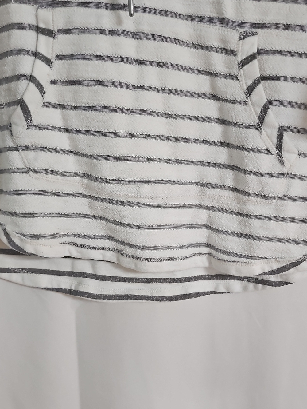 Calvin Klein White with Gray Striped Cowl-Neck Pullover - Picture 4 of 7